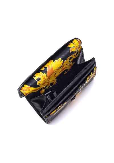 Versace Jeans Couture 75Ya5Pb7 Erkek Cüzdan Black-Gold Siyah - Altın