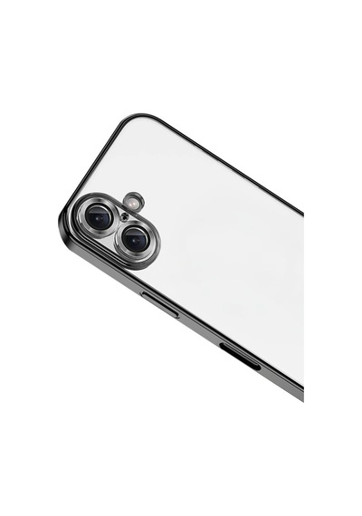 Apple iPhone Uyumlu  17 Uyumlu Lensli Silikon - Siyah