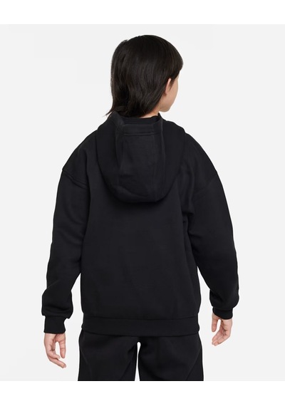 Nike Nıke Fd2931-010 Club Fleece Genç Çocuk Kapüşonlu Sweat Siyah
