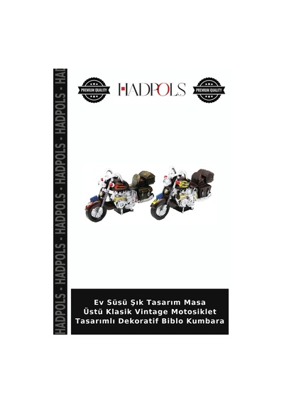 Ev Süsü Şık Tasarım Masa Üstü Klasik Vintage Motosiklet Tasarımlı Dekoratif Biblo Kumbara