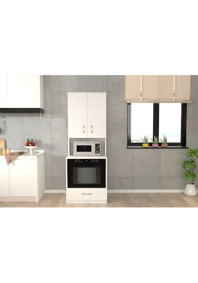 Sybil Çok Amaçlı Dolap-mikrodalga-erzak-airfryer-mutfak-kiler Dolabı-kahve Köşesi-beyaz Beyaz Sybil Çok Amaçlı Dolap-mikrodalga-erzak-airfryer-mutfak-kiler Dolabı-kahve Köşesi-beyaz Beyaz