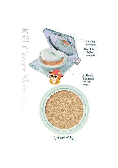 Özel Tasarım Kalıcı, Mat Cushion Kill Cover Skin Fixer Cushion+ Refill 23nginger Luxury Koshort