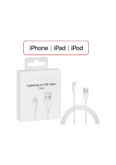 İphone 14-13-12-11 Xr Xs 8-7 Lighting 1metre Usb Şarj Kablosu- 5775