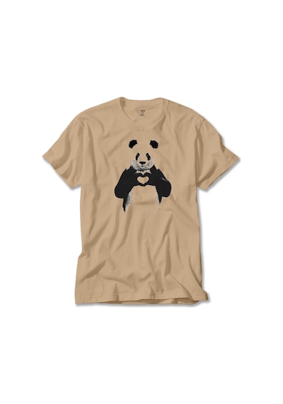 Panda Love Krem Tişört Krem