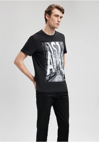 Mavi M067053-900 Siyah Erkek Regular Galata İstanbul Baskılı T-shirt Siyah
