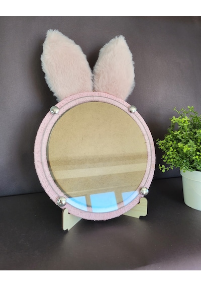 Pembe Tavşan Kulaklı Pembe Fotoğraf Çerçevesi