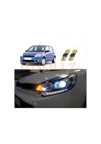 Ford Fiesta 02-08 Uyumlu Park Ampulü Beyaz Led Aydınlatma Ampulü Canbus'li