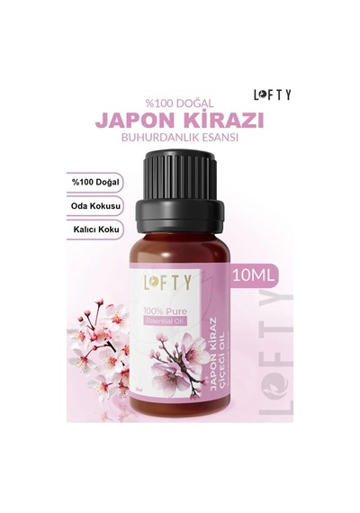 Lofty Japon Kirazı Çiğçeği Saf Uçucu Yağ 10ml -%100 Doğal Esansiyel Yağ Etkileyici Ve Egzotik Oda Kokusu, Buhurdanlık Ve Difüzör Yağı Diğer