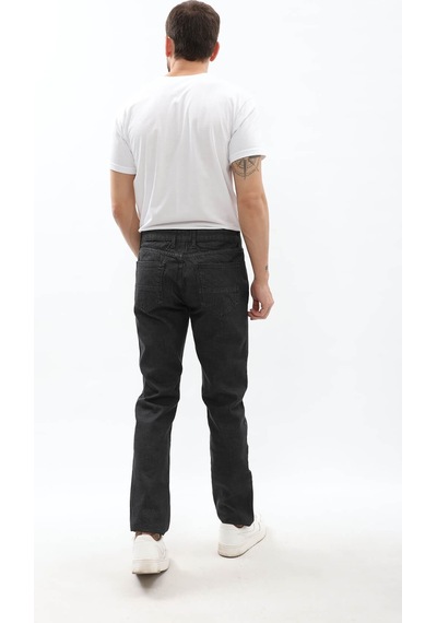 Erkek Regular Fit Koyu Gri Jean Pantolon Gri
