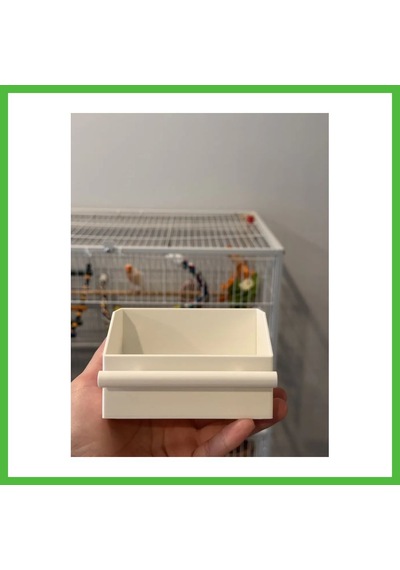 Vaveni 3d Baskı Kuş Kafesi Banyo Ve Yemlik Kabı Geniş Kuş Kafesi Su Kabı Kanarya Muhabbet Kuşu Kabı Beyaz Arz