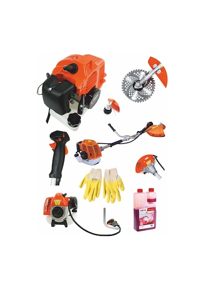 Böhrer 4.5 Hp Yan Tipi Benzinli Ot Çalı Çim Biçme Makinesi Tırpanı & Eldiven