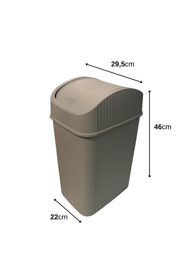 20 Litre Pratik Kapaklı Mutfak Çöp Kovası Büyük Boy Banyo Çöp Kovası Beyaz