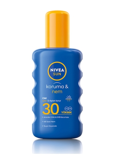 Nivea Sun Koruma & Nemlendirici Güneş Spreyi Spf 30 200 Ml 5 Adet