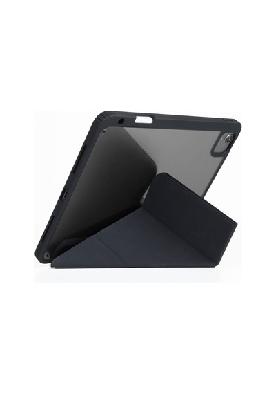 Apple Uyumlu iPad Air 11 2025 M3 Kılıf Skinarma 360 Tam Koruma Airbagli Arkası Şeffaf Standlı Shingoki Siyah