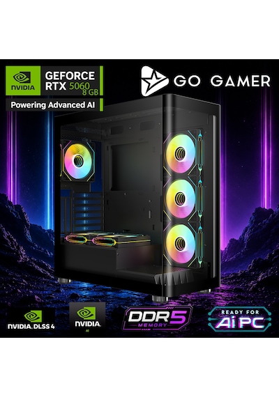 Go Gamer E352DP i5-14400F 32 GB 2 TB SSD RTX5060 8 GB 27" Free Dos Oem Paket Masaüstü Oyuncu Bilgisayarı