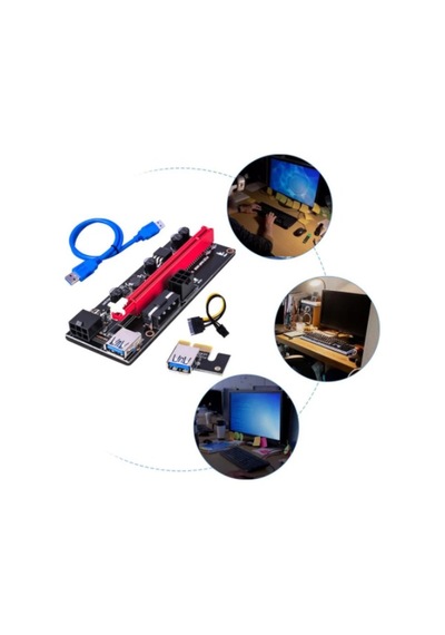Riser Ver009S Pcı-E 1X To 16X Usb 3.0 Kart 4748P Uzatma V009S Btc