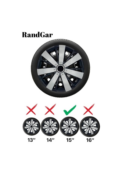 Kia Pregio 15 İnç Jant Kapağı 4 Adet Siyah Gri C109 Rand