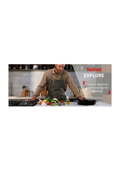 Tefal Explore Fusion Core 9x Şef Tavası - 28 Cm 001 Siyah