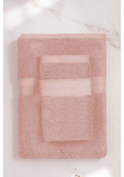 2 Parça Battal Lüks Premium Banyo Spa Havlu Takımı 90x170 Cm Somon Çok Renkli