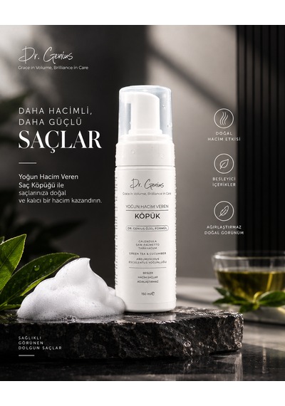 Saw Palmetto, Calendula & Yeşil Çay Özlü Yoğun Hacim Veren Saç Köpüğü - 150ml
