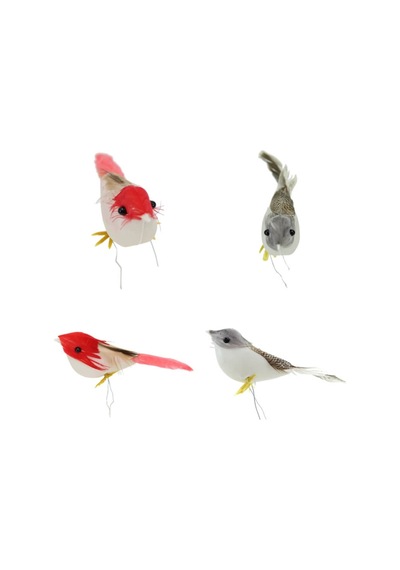 Tüylü Yapay Kuş, 7,50 Cm - 1 Adet (521862409)