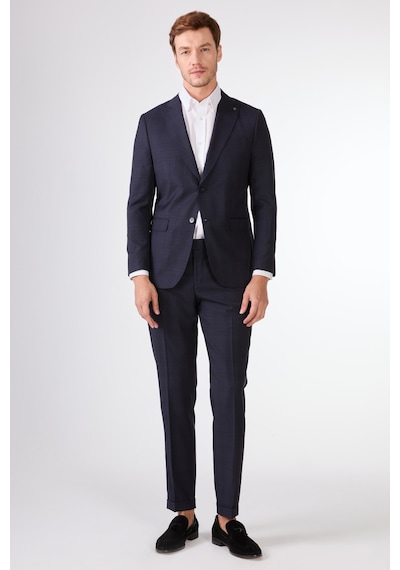 Dufy K.lacivert Balıksırtı Erkek Takım Elbise - Slim Fit Lacivert Dufy K.lacivert Balıksırtı Erkek Takım Elbise - Slim Fit Lacivert