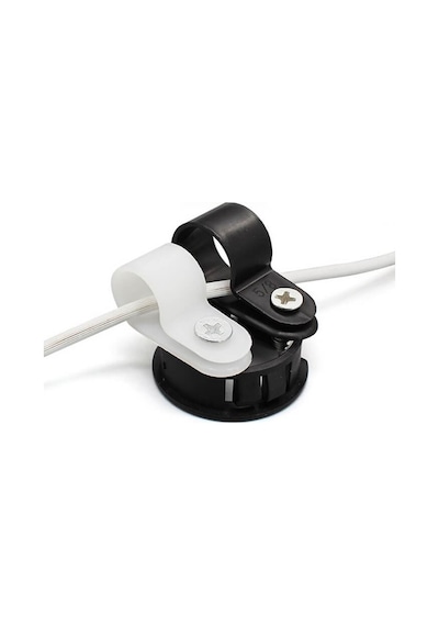 30Mm R Tipi Kelepçe Plastik - Kablo Klipsi- Kablo Toplayıcı 10'Lu Siyah 10 Adet N11.55