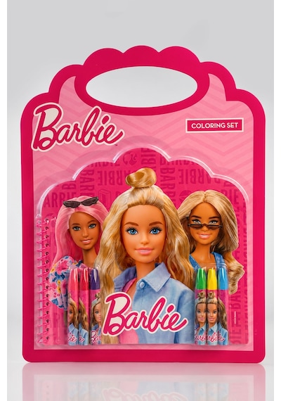 X Dekomus Lisanslı Barbie Çanta Tasarımlı Pastel Boyalı Boyama Seti Altın
