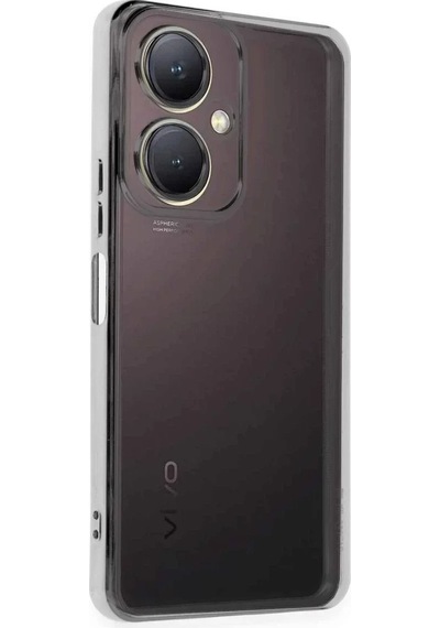 Newface Vivo Y27 Kılıf Razer Lensli Silikon - Gümüş