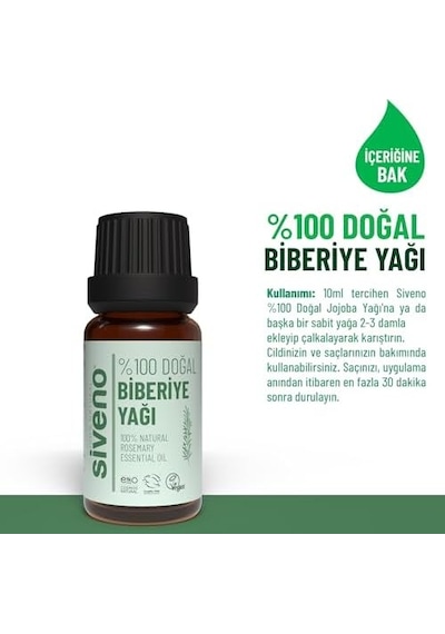 %100 Doğal Biberiye Uçucu Yağı 10 Ml