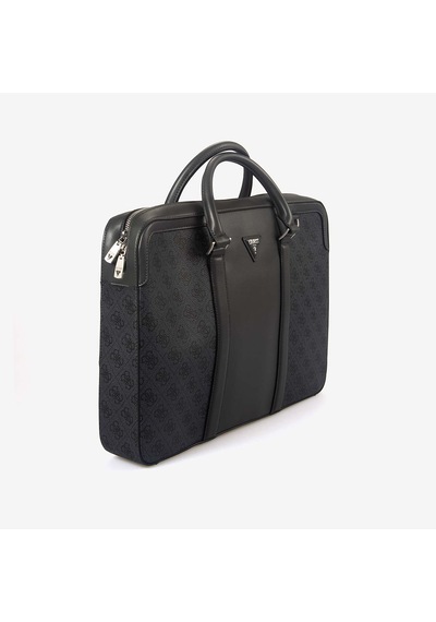 Guess Erkek Vegan Milano Logo Evrak Çantası Hmmıllp6269 Siyah