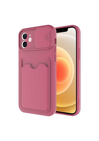 Apple Uyumlu iPhone 12 Kılıf Zore Kartix Kapak Koyu Mor