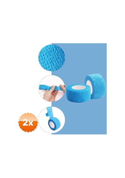 2 Adet Evcil Hayvan İlk Yardım Bandajı Kendinden Yapışkanlı 5 Cm X 4.5 M