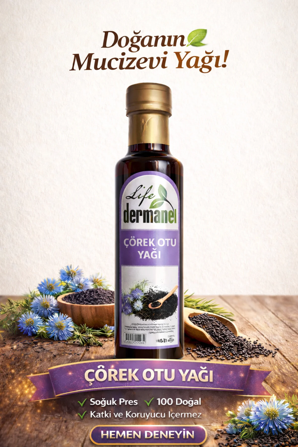 Life Çörek Otu Yağı 250 Ml Soğuk Pres %100 Doğal Katkısız