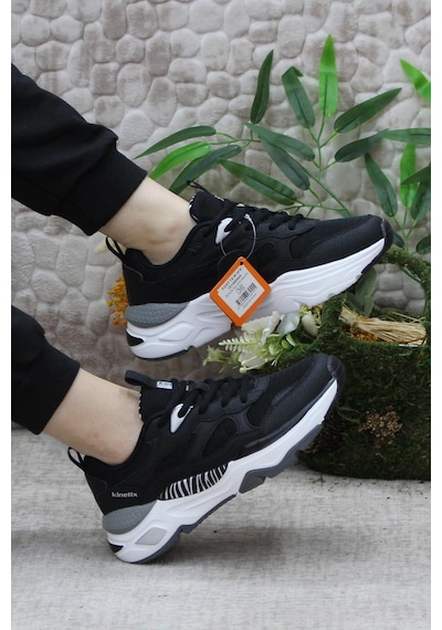 Kinetix Foxy Tx W Siyah Beyaz Sneaker Kadın Spor Ayakkabı 001