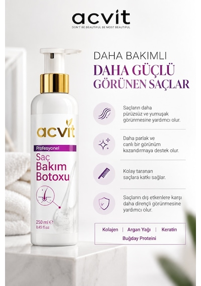 Acvit Profesyonel Tam Bakım Saç Botoxu 250 ML