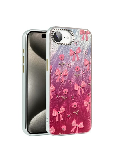 Apple iPhone Uyumlu  16e Uyumlu Kılıf Blade Aynalı Desenli Kapak - Desen 3