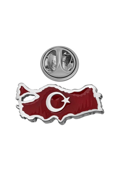Gümüş Türkiye Haritası Rozet