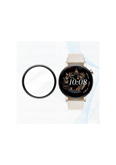 Watch Gt 3 42 Mm Ekran Koruyucu 3d Tam Kapatan Kavisli Ppma Nano Cam Tam Beyaz