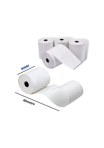 Termal Adisyon Yazıcı Kağıdı Rulosu 80x40 Adisyon Yazıcı Kağıdı 10lu