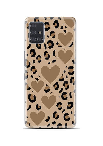 Samsung Galaxy Uyumlu A31 Kılıf Boutique Baskılı Resimli Leopar Kalp Pcode -068