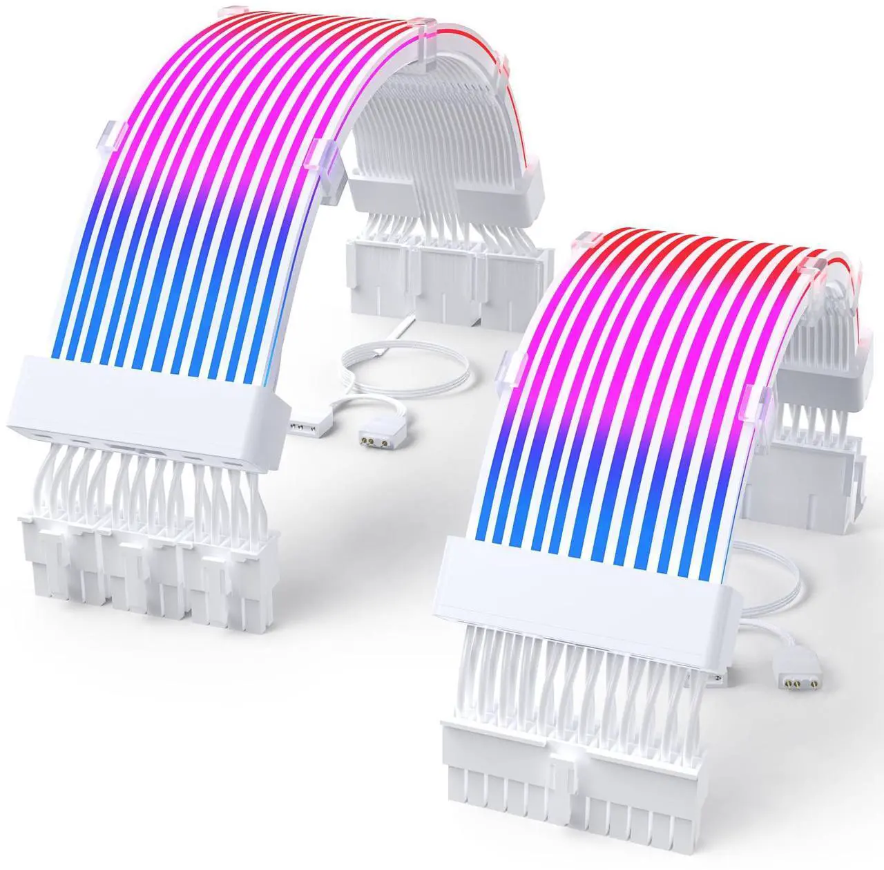 Gametech A-rgb Sleeved Kablo Set Rgb Uzatma Kablo 1x24 Pin Anakart + 3x8 Pin Ekran Kartı
