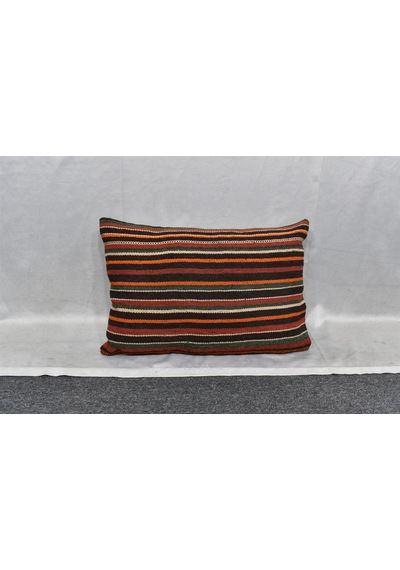 Zehra Abla Halı Yeni El Dokuma Dekoratif Kilim Kırlent Yastık Kılıfı 6916 Çok Renkli