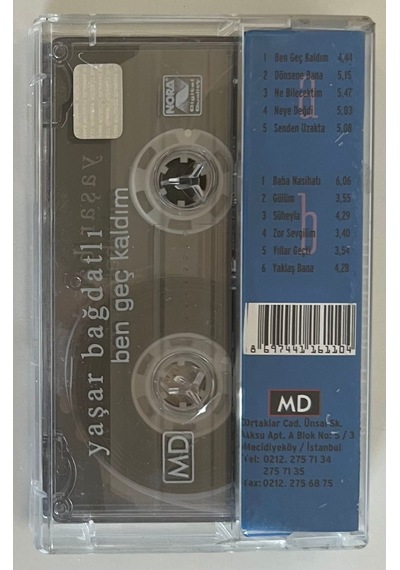 Yaşar Bağdatlı Ben Geç Kaldım Kaset Orjnal Dönem Baskı Kaset