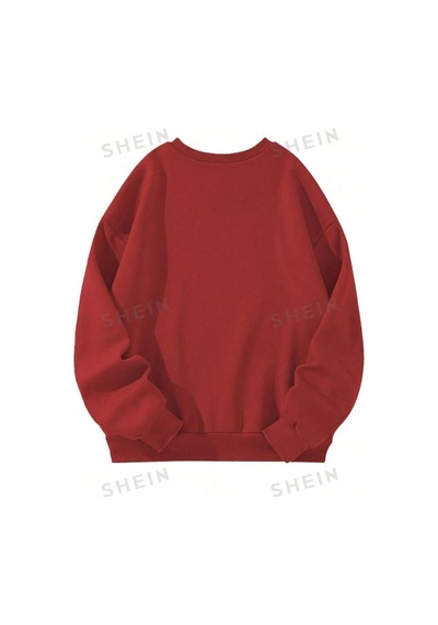 Seda Unisex Kadın/erkek Yılbaşı Temalı Sweatshirt Kırmızı-ağaç