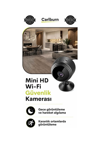 Kablosuz Mini Güvenlik Kamerası Wifi Canlı İzleme, Manyetik, Şarj Edilebilir