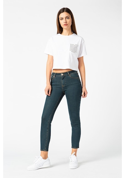 Vigoss Kadın Ön Cep Kesikli Denim Pantolon 23794-70425 Mavi