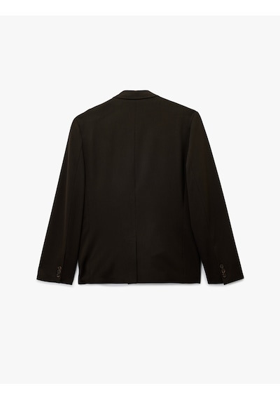 Koton Regular Fit Viskon Karışımlı Kapaklı Cepli Uzun Kollu Mono Yaka Blazer Ceket Kahverengi 6wam50003ıw Kahverengi Koton Regular Fit Viskon Karışımlı Kapaklı Cepli Uzun Kollu Mono Yaka Blazer Ceket Kahverengi 6wam50003ıw Kahverengi