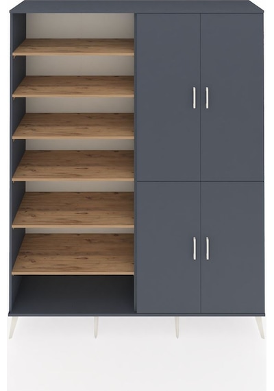 Hyperion Gardrop 8 Raflı 4 Kapaklı 2 Askılı 176x44x221 Antrasit-antrasit/çam Antrasit/çam Hyperion Gardrop 8 Raflı 4 Kapaklı 2 Askılı 176x44x221 Antrasit-antrasit/çam Antrasit/çam