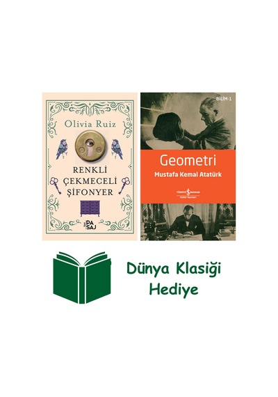 Renkli Çekmeceli Şifonyer + Geometri + Dünya Klasiği Hediye